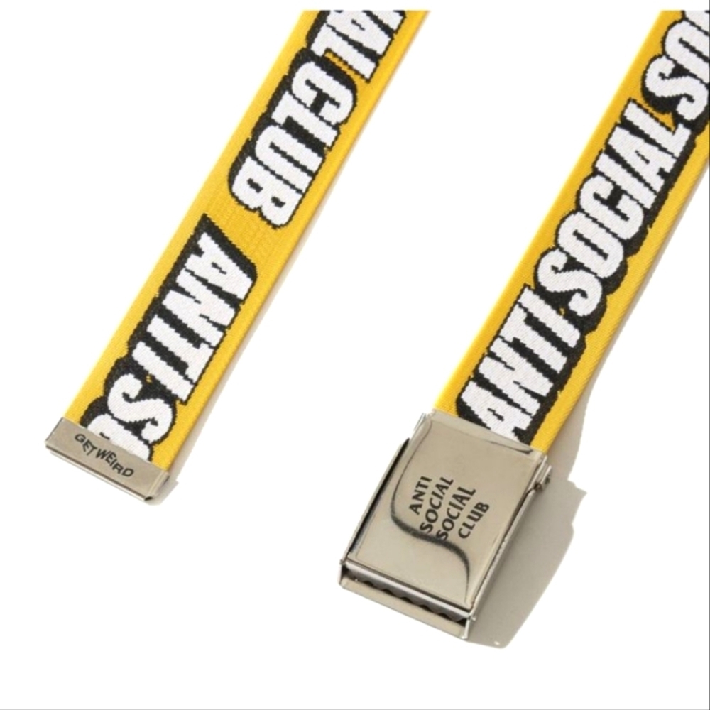 Anti Social Social Club yellow industrial belt.